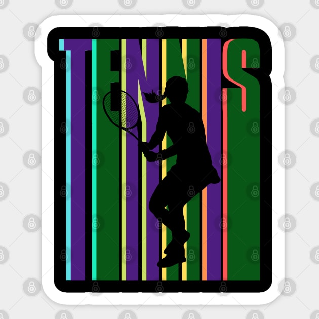 US Open Tennis Player Silhouette Sticker by TopTennisMerch